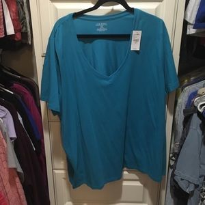 NWT Lane Bryant Aqua T-shirt plus size 26-28